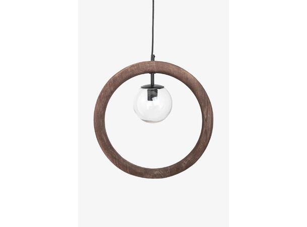 Taklampe Liege ring i mørkt tre hengende taklampe ring D 45 cm 