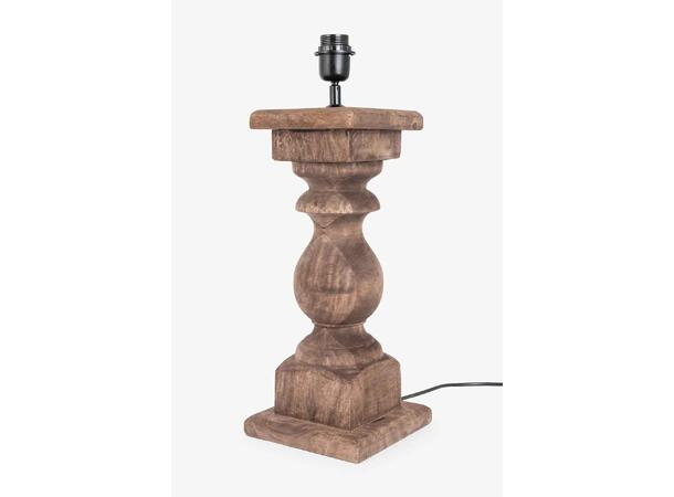 Bordlampe Vaals kubbe i mørkt tre høyde 45 cm 