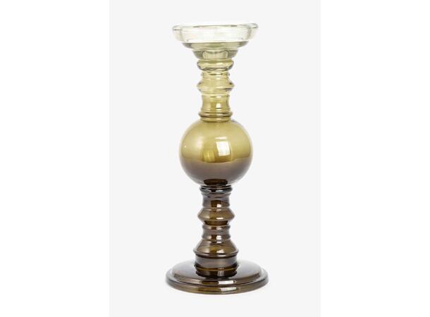 Lysestake Århus i glass Grønn glassstake H 32 cm 