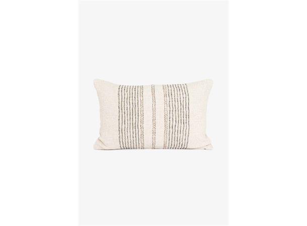 Pute Trentino med striper bomull/lin Beige med svarte striper 40x60 cm 