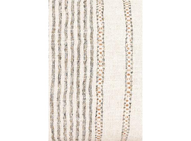 Pute Trentino med striper bomull/lin Beige med svarte striper 40x60 cm 