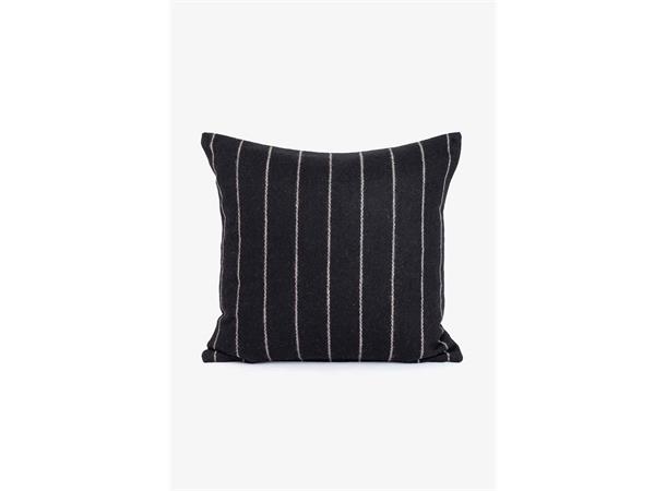 Putetrekk stripet resirk.ull Svart Pinstripe 50x50cm 