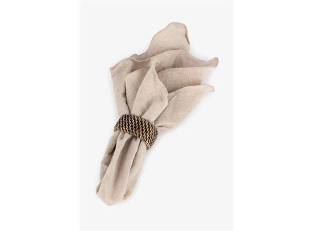 Rattan Minico serviettring 4 pk Brun Serviettring sett av 4 