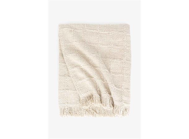 Overkast  Albergo i bomull/lin Beige med ruter 130x220 cm 