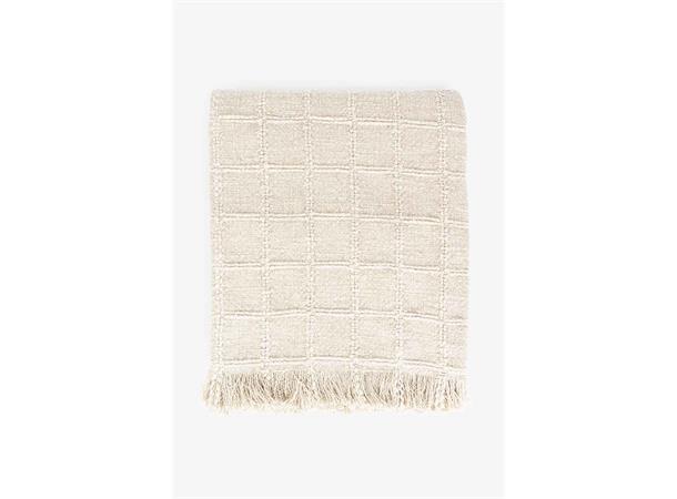 Overkast  Albergo i bomull/lin Beige med ruter 130x220 cm 