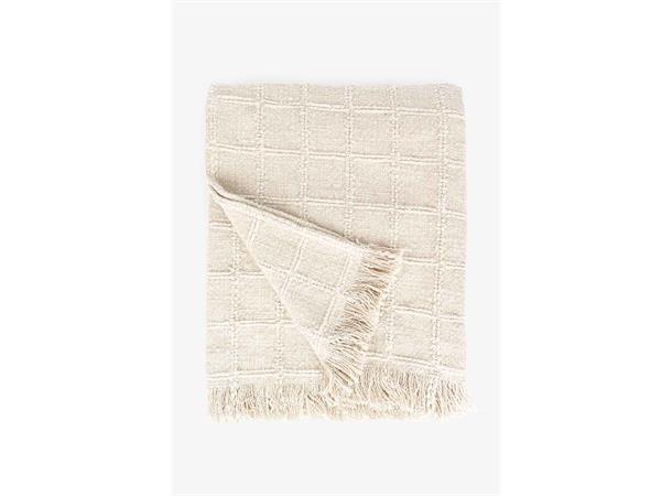 Overkast  Albergo i bomull/lin Beige med ruter 130x220 cm 