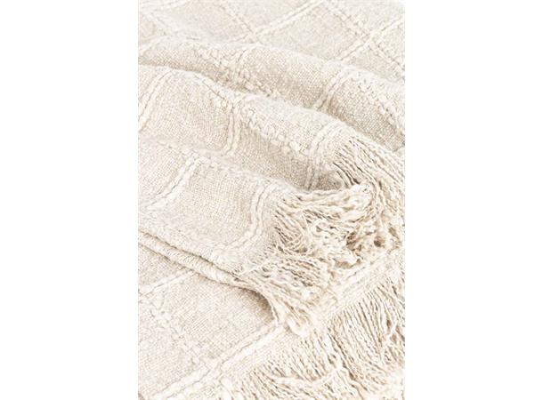 Overkast  Albergo i bomull/lin Beige med ruter 130x220 cm 