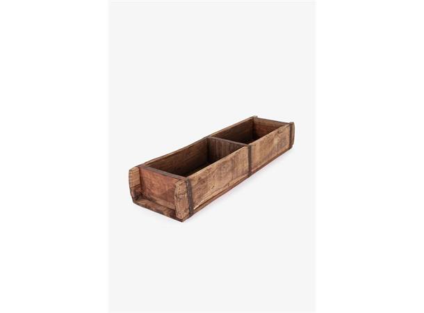 Trekasse Negrar med 2 rom Brun L59cm B15cm H8cm 