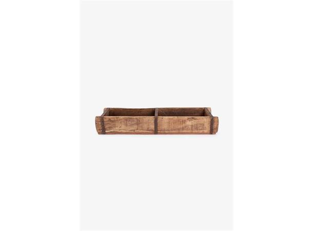 Trekasse Negrar med 2 rom Brun L59cm B15cm H8cm 