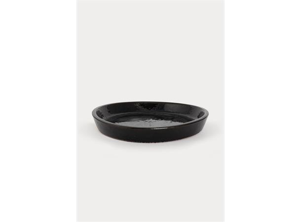 Fat keramikk svart glasert 36 cm 