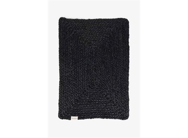 Dekkebrikke rekt.jute Svart 35x50cm 