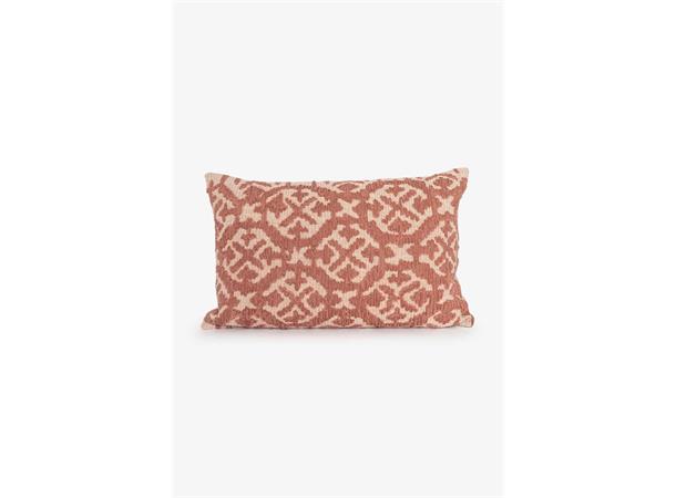 Putetrekk Blushpink bomull Rosamønstret 40x60 