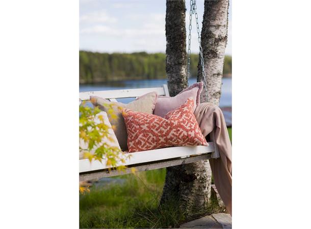 Putetrekk Blushpink bomull Rosamønstret 40x60 