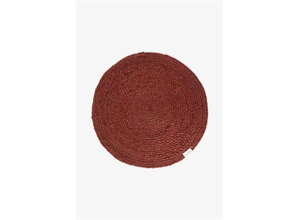 Dekkebrikke rund Jute Rust 40cm diameter 