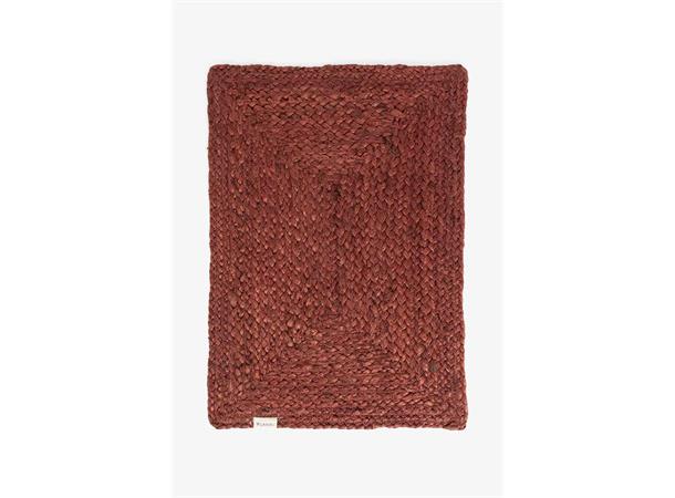 Dekkebrikke rekt.jute Rust 35x50cm 