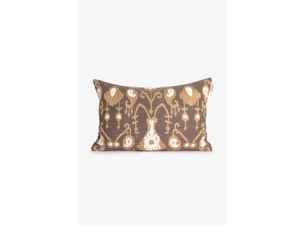 Putetrekk Nougat brodert bomull brunt/beige brodert 40x60 