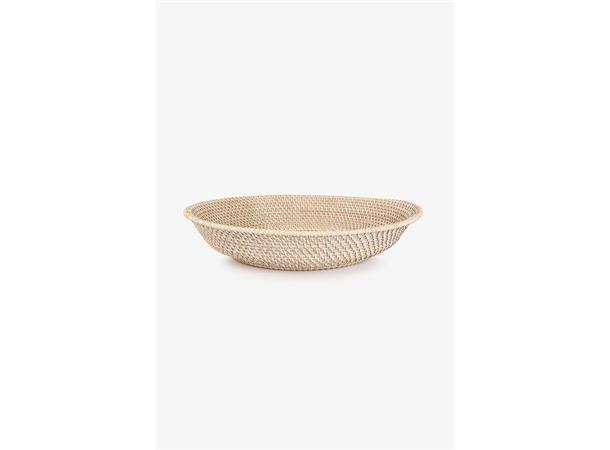 Kurv rund stor Rattan naturfarget Ø 40 cm 
