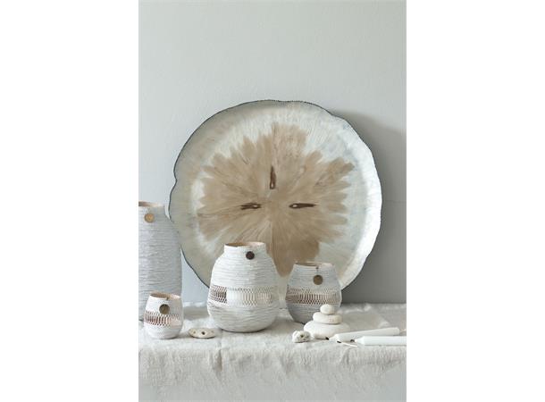 Fat emalje beige 60 cm i gaveeske 