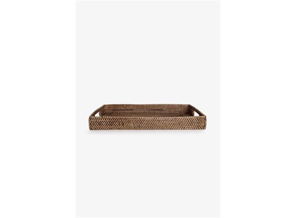 Brett rekt. Rattan brun 52x29 cm 