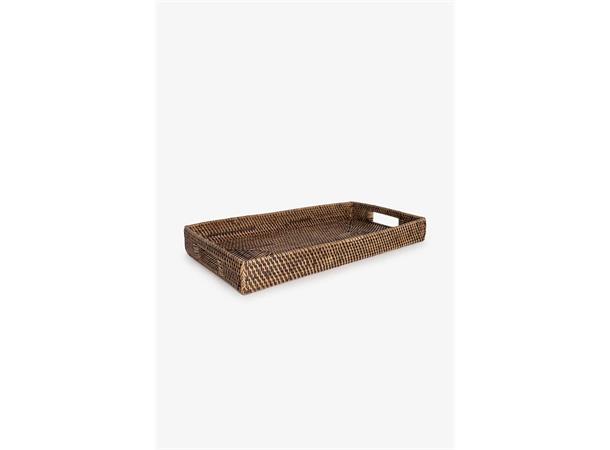 Brett rekt. Rattan brun 52x29 cm 
