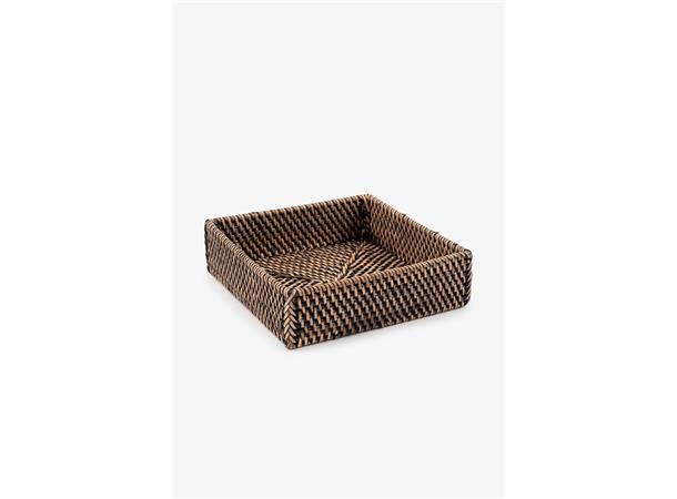 Serviettkurv Rattan brun L/B 18,5 cm 