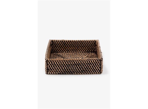 Serviettkurv Rattan brun L/B 18,5 cm 