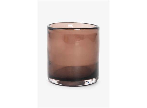 Telysholder glass Brun 10x10 cm 