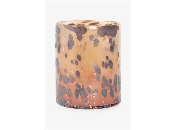 Lyslykt brun leopard Brun leopard rett glass vase 23 cm 