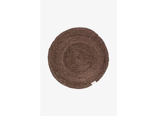 Dekkebrikke rund i jute 40 cm Brun dekkebrikke 40 cm dia 