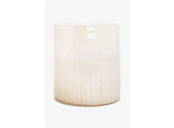 Vase creme Offwhite rett glass vase 20x20x23 cm 
